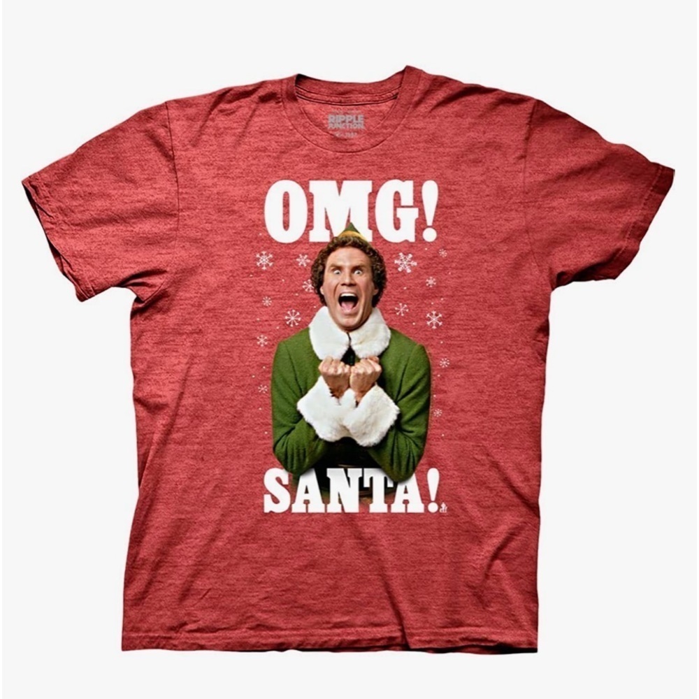 ELF T-shirt “OMG SANTA!” in red